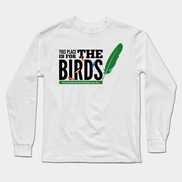 CB for the birds 2 - black type Long Sleeve T-Shirt by Just Winging It Designs